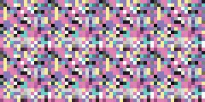 Pixelated Colorful Vibrant Geometric grid modern abstract pixel Noise Vector texture, Tile seamless pattern background