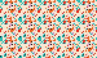Pixelated Colorful Vibrant Geometric grid modern abstract pixel Noise Vector texture, Tile seamless pattern background