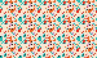 Pixelated Colorful Vibrant Geometric grid modern abstract pixel Noise Vector texture, Tile seamless pattern background