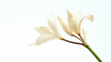 Photo of beautiful Drumstick flower isolated on white background. Generative AI