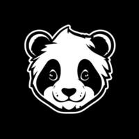 panda - minimalista y plano logo - vector ilustración