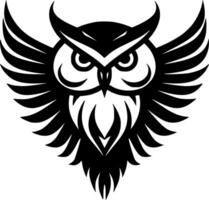 Owl - Black and White Isolated Icon - Vector illustration