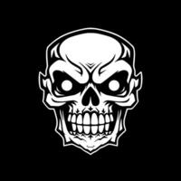 Skull - Black and White Isolated Icon - Vector illustration