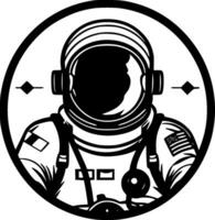 astronauta - minimalista y plano logo - vector ilustración