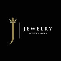 Luxury vintage jewelry logo template design with creative idea with abstract ring shape. Logo for jewelry shop,business,company,fashion. vector