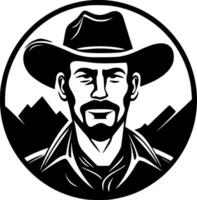 Western, Black and White Vector illustration