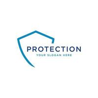 Protection Logo design with modern and unique shield concept.Logo for business , protection , web. vector