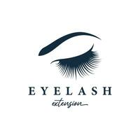 Beautiful and luxurious and modern women's eyelashes and eyebrows Logo Design. Logo for business, beauty salon, makeup, eyelash shop. vector