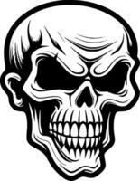 Skull - Black and White Isolated Icon - Vector illustration