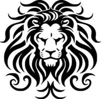 Lion, Black and White Vector illustration