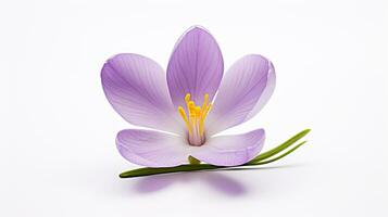 foto de hermosa azafrán flor aislado en blanco antecedentes. generativo ai