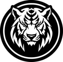 tigre, negro y blanco vector ilustración