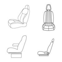 coche asiento icono vector