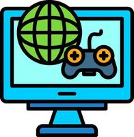 Online Gaming Vector Icon Design