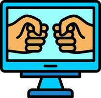 Fighting Game Vector Icon Design