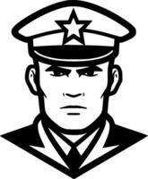 Military, Black and White Vector illustration