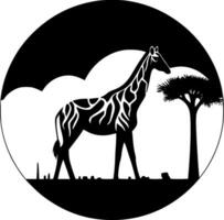 safari - minimalista y plano logo - vector ilustración