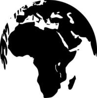 África - negro y blanco aislado icono - vector ilustración