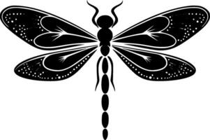 Dragonfly, Minimalist and Simple Silhouette - Vector illustration