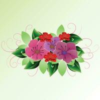 Colorful flower bouquet arrangement, Beautiful composition with colorful poppy flowers. vector