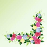 Colorful flower bouquet arrangement, Beautiful composition with colorful poppy flowers. vector