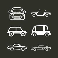 gratis vector colección de coche y vehículo ilustraciones