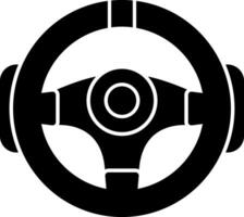 Steering Wheel Vector Icon Design