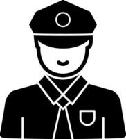 Security Guard Vector Icon Design