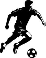 Football, Minimalist and Simple Silhouette - Vector illustration