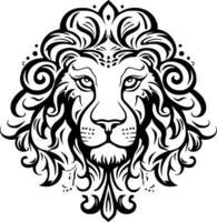 Lion, Minimalist and Simple Silhouette - Vector illustration