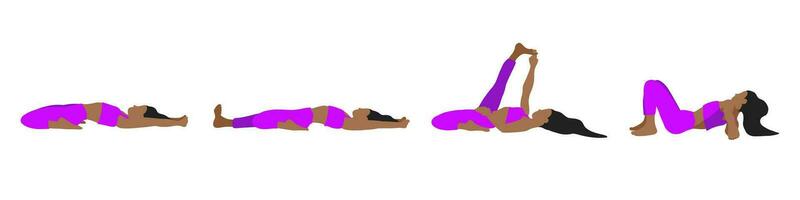 Yoga poses collection vector