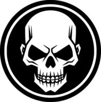 Skull - Black and White Isolated Icon - Vector illustration