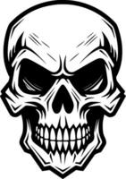 Skull - Black and White Isolated Icon - Vector illustration