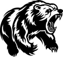 Bear - Black and White Isolated Icon - Vector illustration