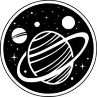 galaxia - minimalista y plano logo - vector ilustración