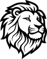 Lion - Black and White Isolated Icon - Vector illustration