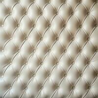 Padded white leather upholster pattern leather texture with buttons generative ai photo