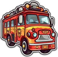 cute fireman car ai generative png