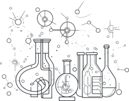 chemie elementen artwork ai generatief png