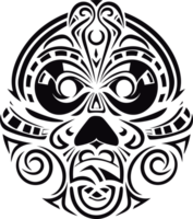 Maori tatoeëren ornament ,Maori taniwha ai generatief png