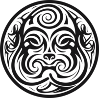 Maori tatoeëren ornament ,Maori taniwha ai generatief png