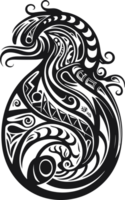 maori tatuaggio ornamento ,Maori taniwha ai generativo png