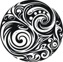 maorí tatuaje ornamento ,maorí taniwha ai generativo png