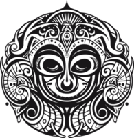 maori tatuaggio ornamento ,Maori taniwha ai generativo png