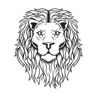 Lion head vector, isolated on white background vector