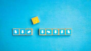 Concept of people who think differently and creatively. photo