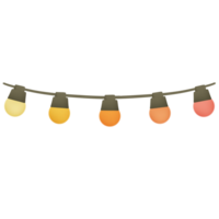 Autumn decorative lights png