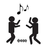 Dancing couple. Simple icon. Flat style element for graphic design. Vector illustration EPS10.