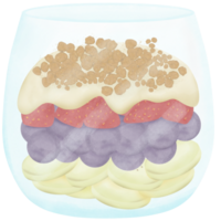 iogurte e bagas dentro vidro, orgânico fruta ingrediente, para saudável comendo png