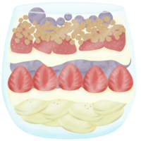 Joghurt und Beeren im Glas, organisch Obst Zutat, zum gesund Essen png